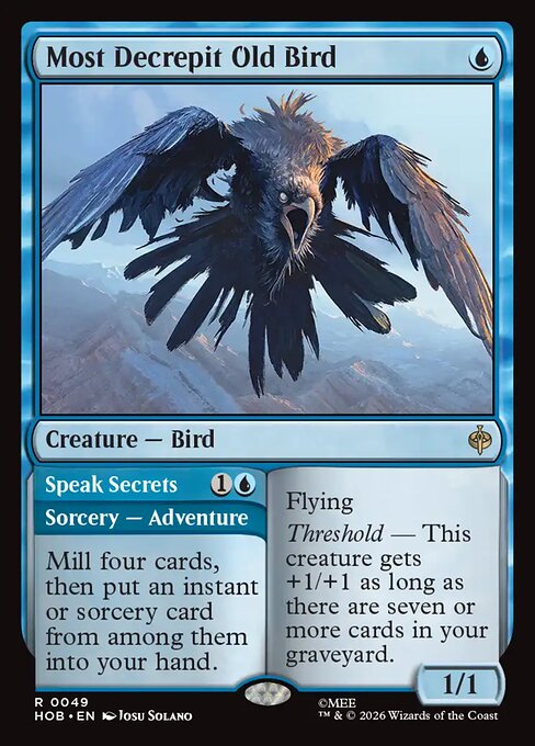 Most Decrepit Old Bird // Speak Secrets (HOB) — Nonfoil