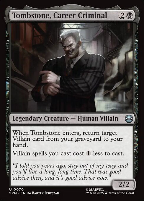 Tombstone, Career Criminal (SPM) — Nonfoil