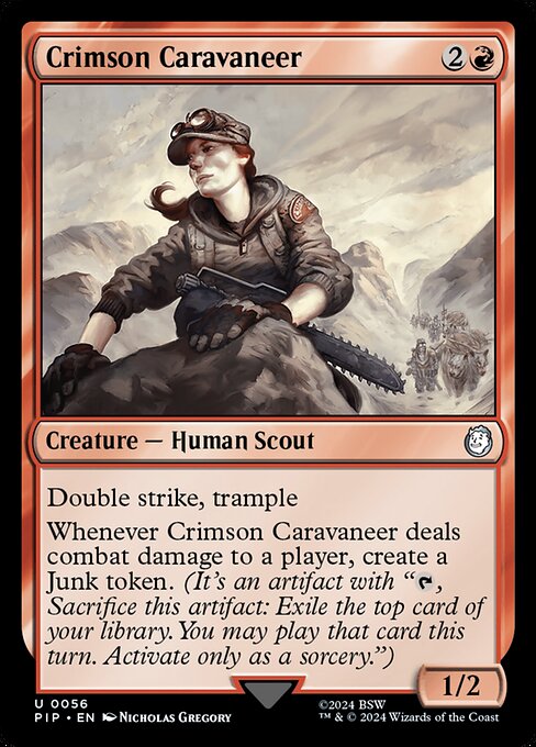 Crimson Caravaneer (PIP) — Nonfoil