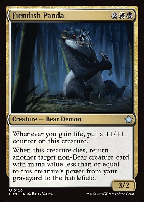 Fiendish Panda (FDN) — Nonfoil