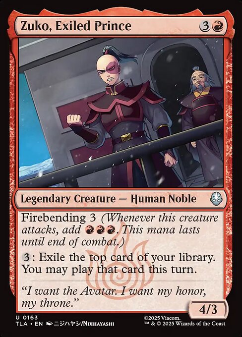 Zuko, Exiled Prince (TLA) — Foil