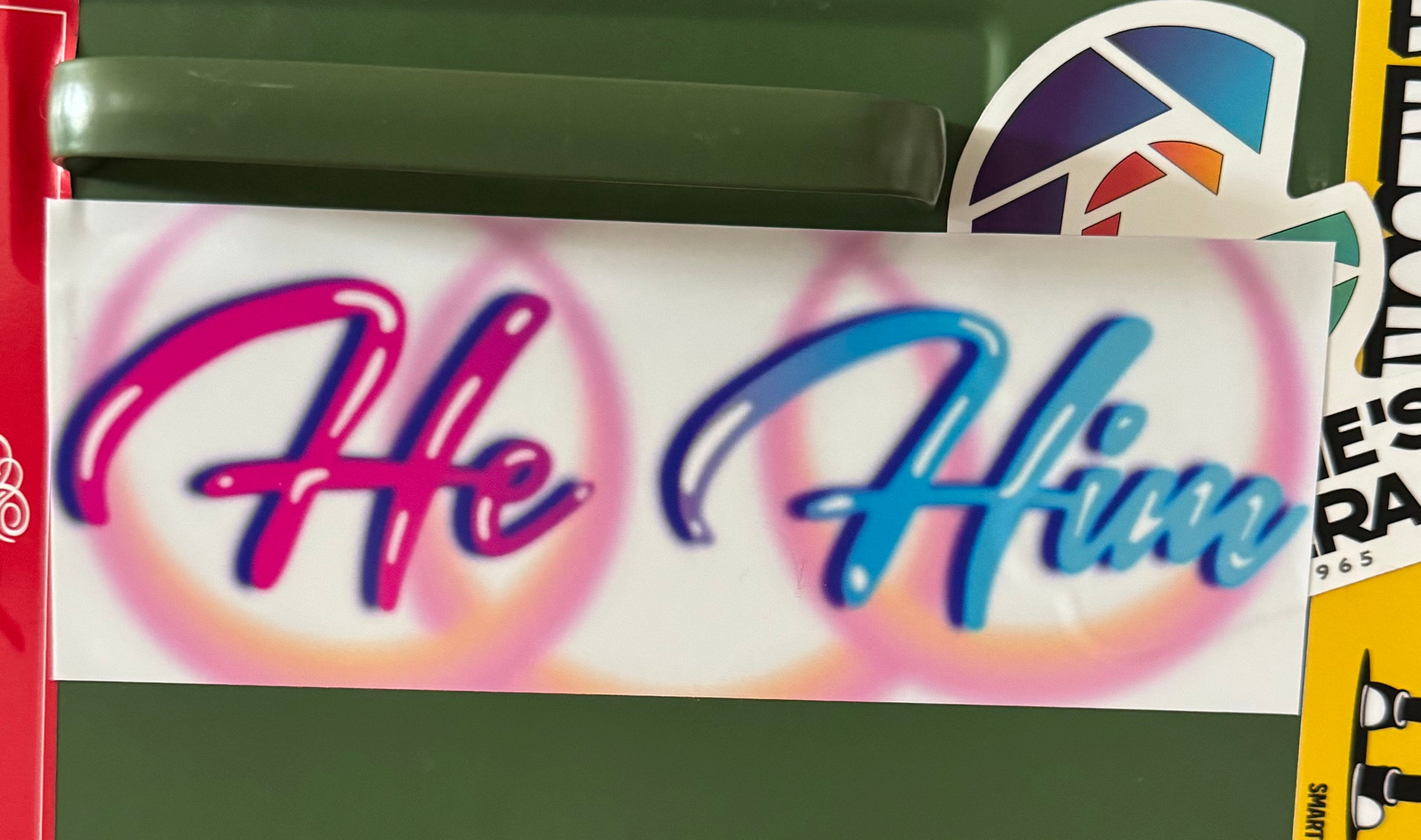 He/Him Bumper Sticker