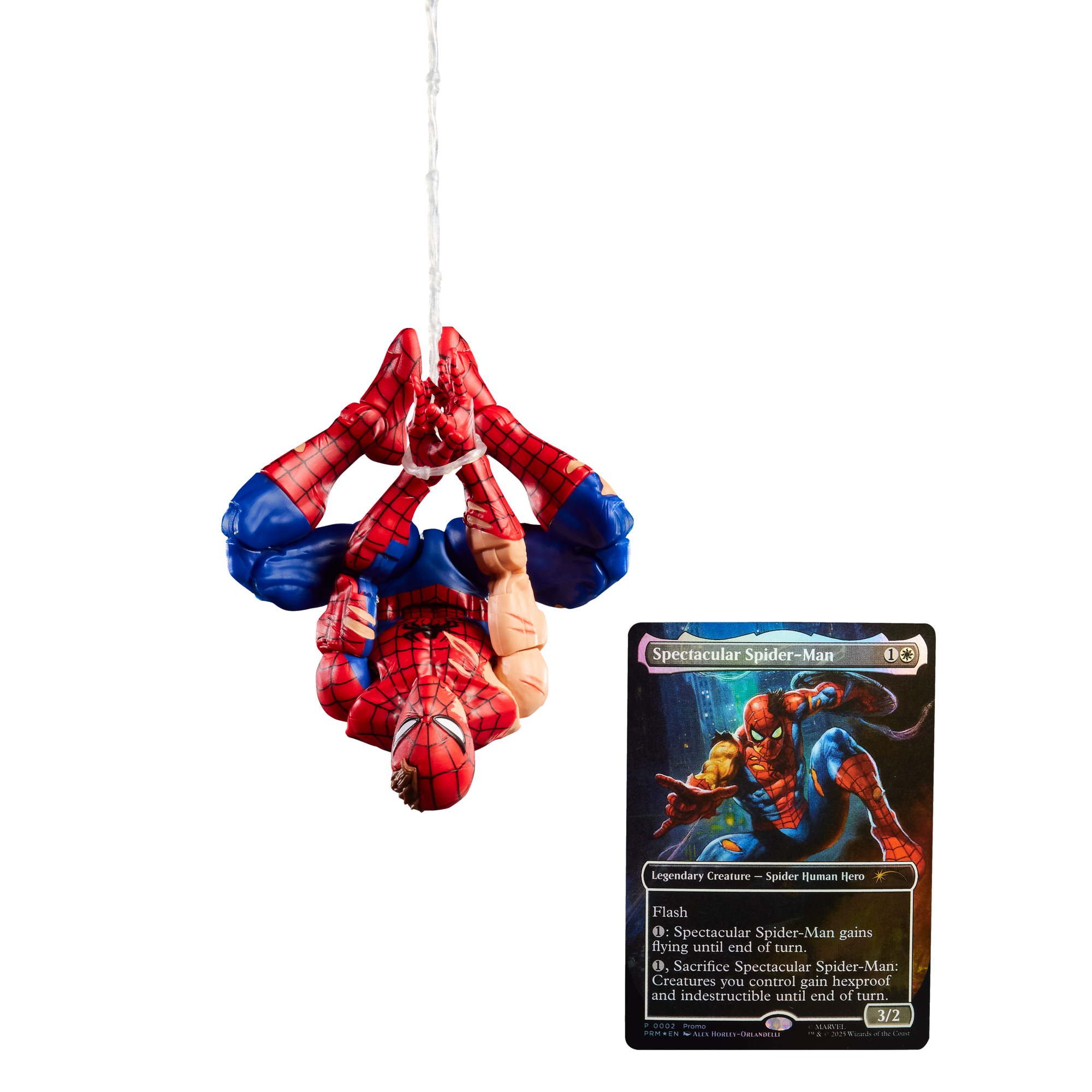 Spider-Man Marvel Legends Magic: The Gathering Battle-Damaged Spider-Man 6-Inch Action Figure and Card