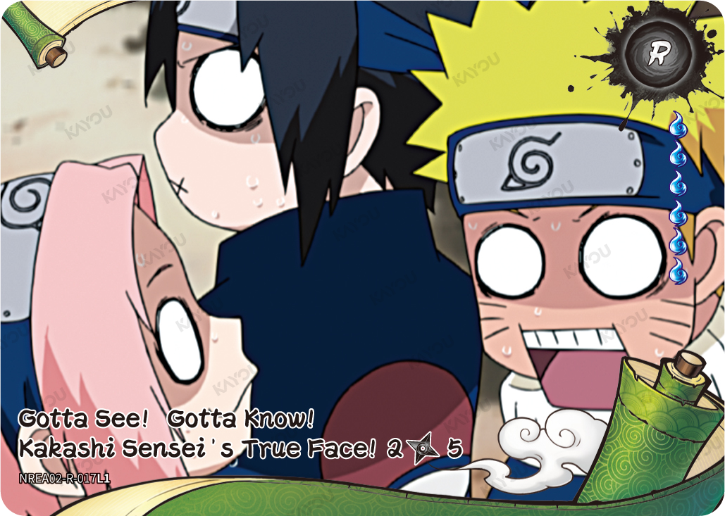Gotta See! Gotta Know! Kakashi Sensei's True Face NREA02-R-017L1 R Earth Scroll 