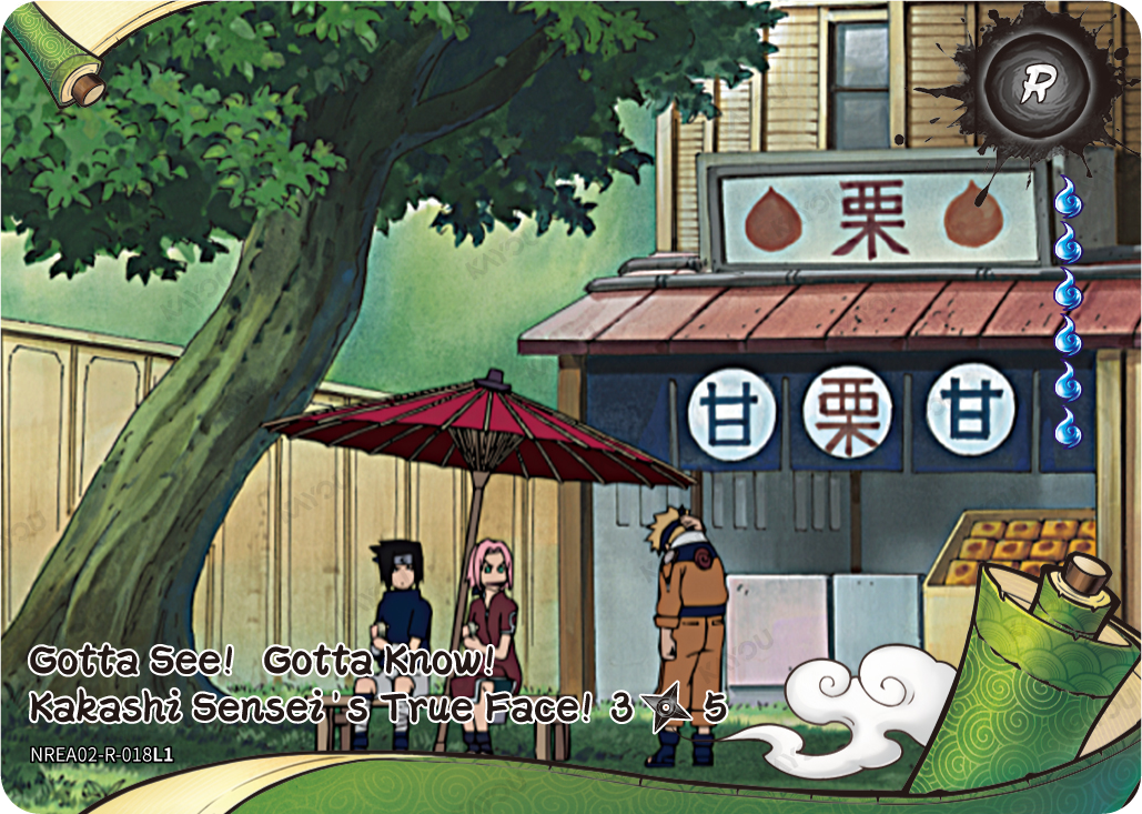 Gotta See! Gotta Know! Kakashi Sensei's True Face NREA02-R-018L1 R Earth Scroll 
