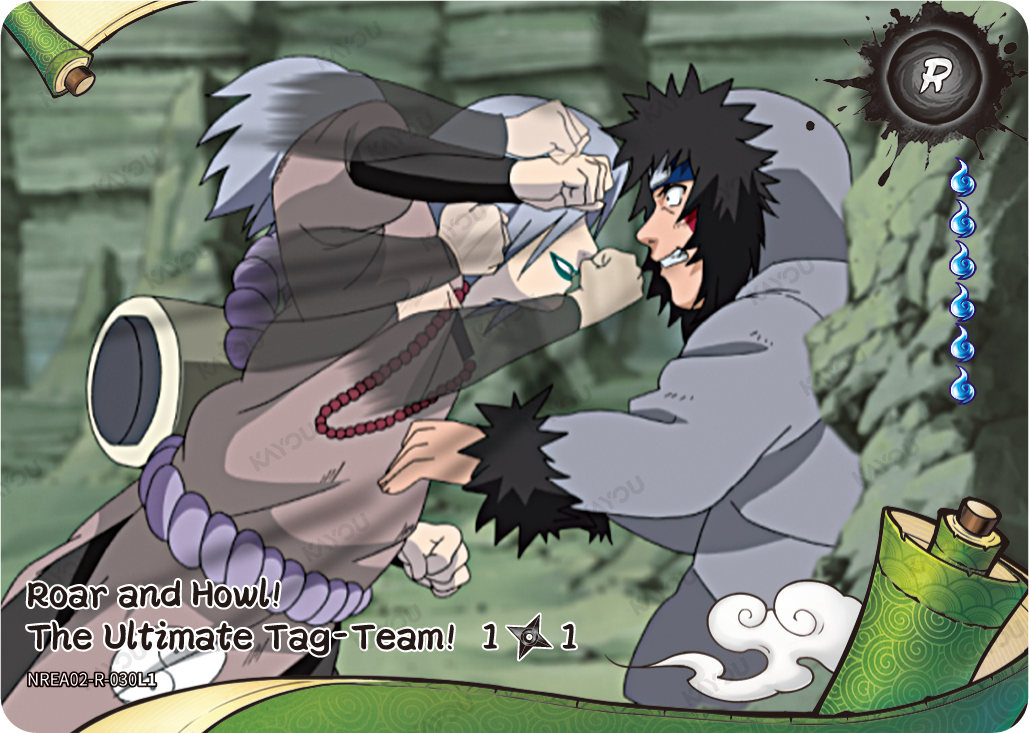 Roar and Howl! The Ultimate Tag Team NREA02-R-030L1 R Earth Scroll 2 Naruto