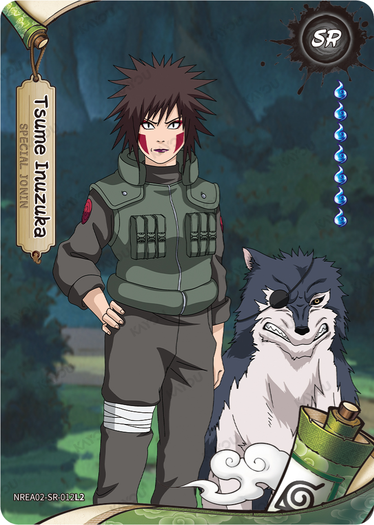Tsume Inuzuka NREA02-SR-012L2 SR Earth Scroll 2 Kayou Naruto