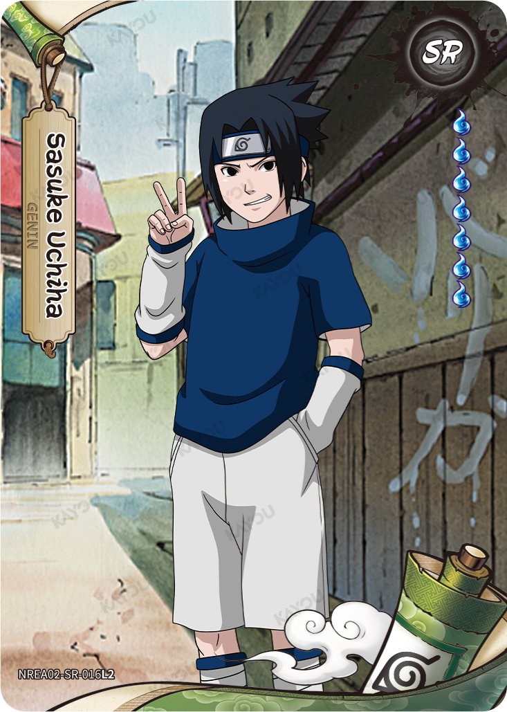 Sasuke Uchiha NREA02-SR-016L2 SR Earth Scroll 2 Kayou Naruto