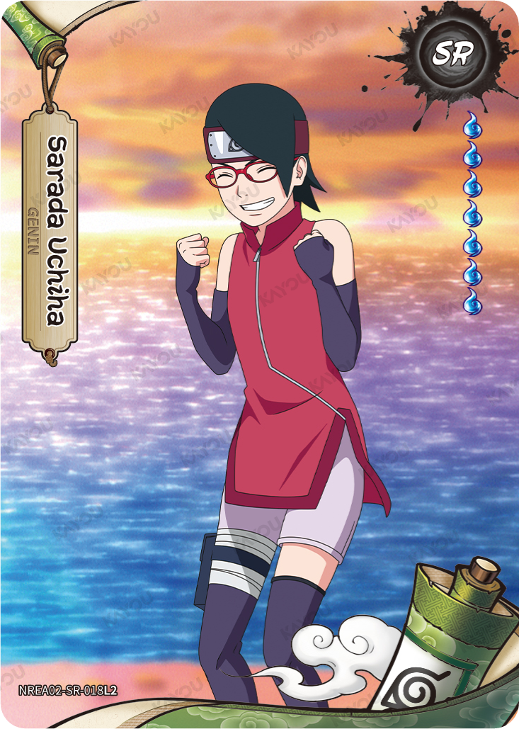 Sarada Uchiha NREA02-SR-018L2 SR Earth Scroll 2 Kayou Naruto