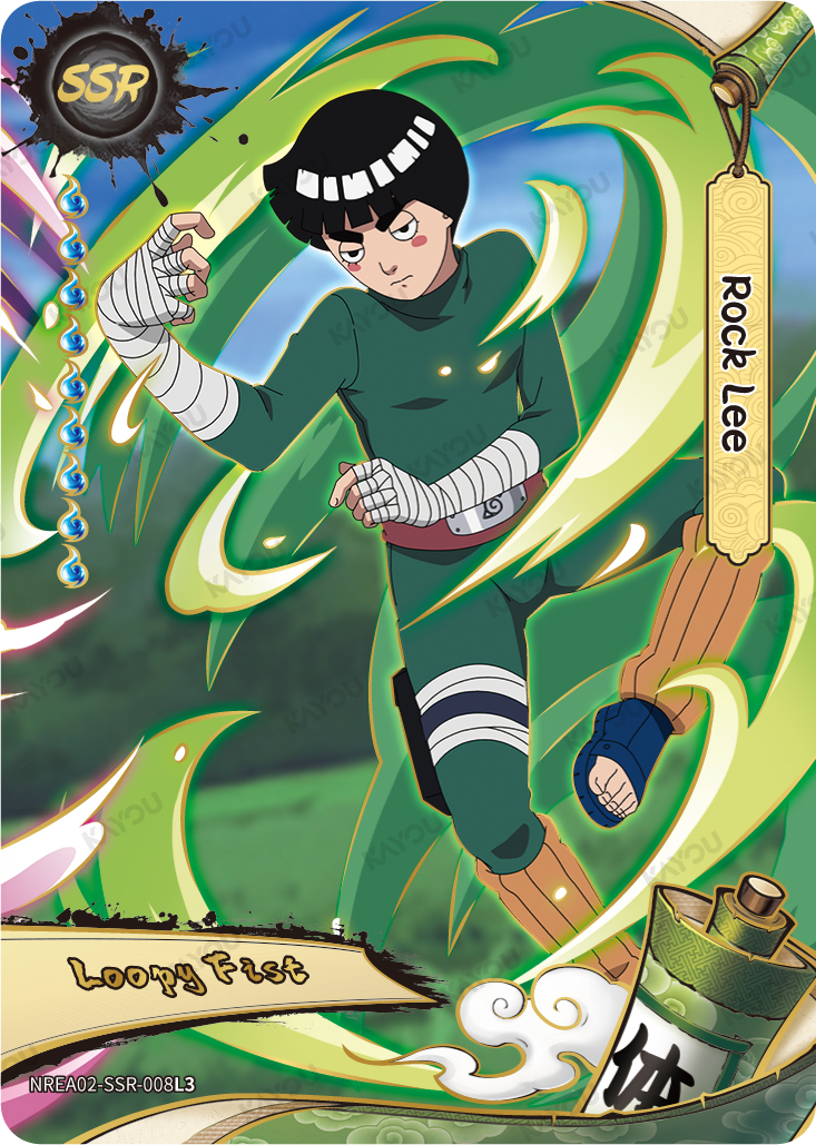 Rock Lee NREA02-SSR-008L3 SSR Earth Scroll 2 Kayou Naruto