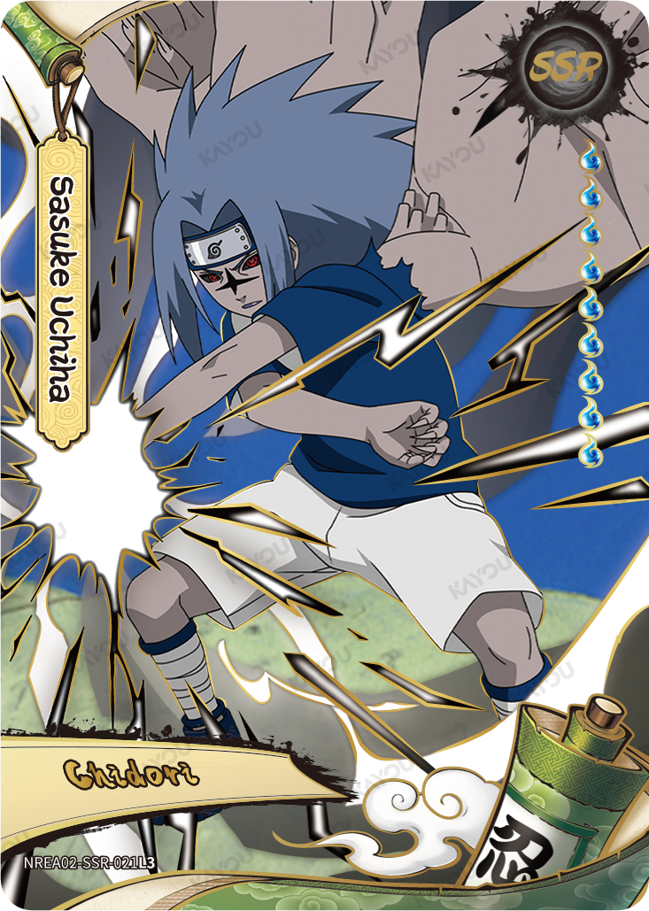Sasuke Uchiha NREA02-SSR-021L3 SSR Earth Scroll 2 Kayou Naruto