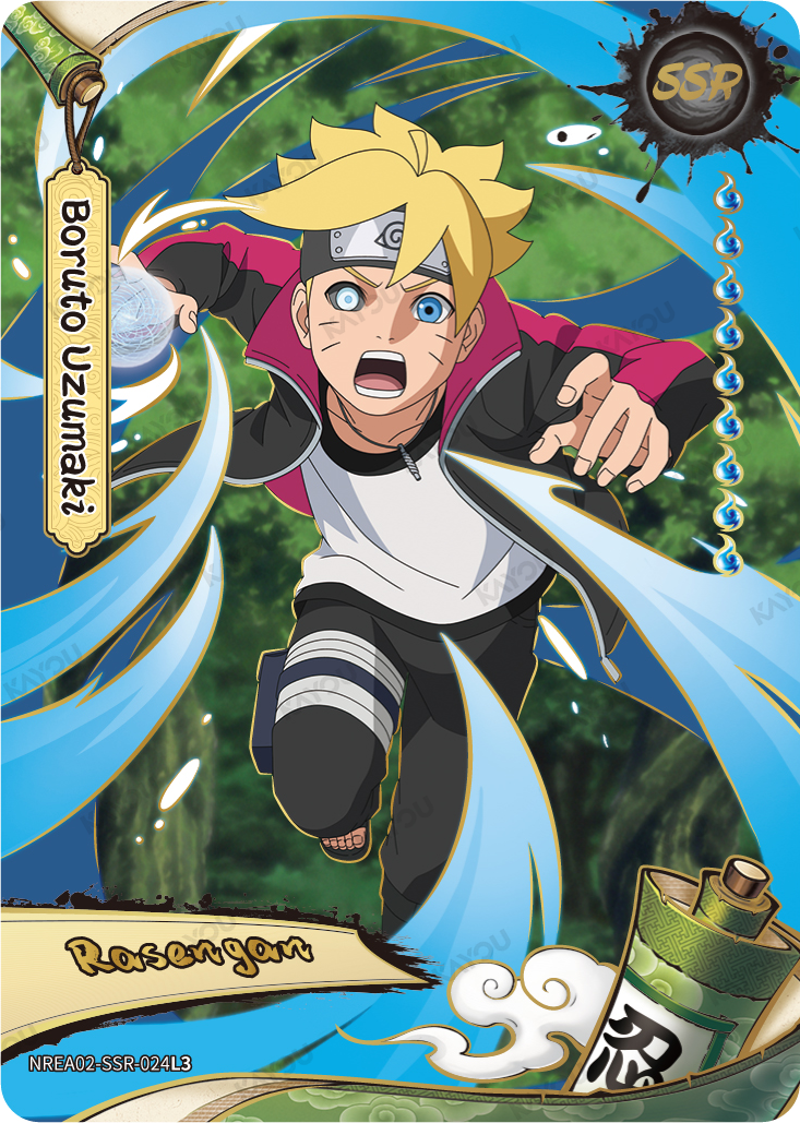Boruto Uzumaki NREA02-SSR-024L3 SSR Earth Scroll 2 Kayou Naruto