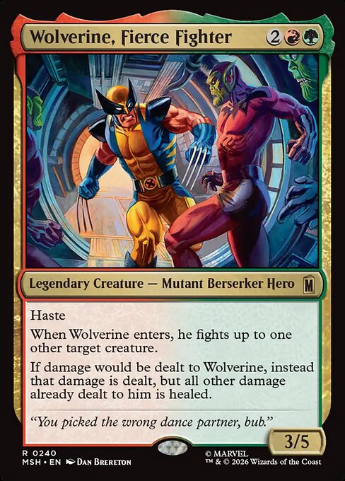 Wolverine, Fierce Fighter (MSH) — Nonfoil