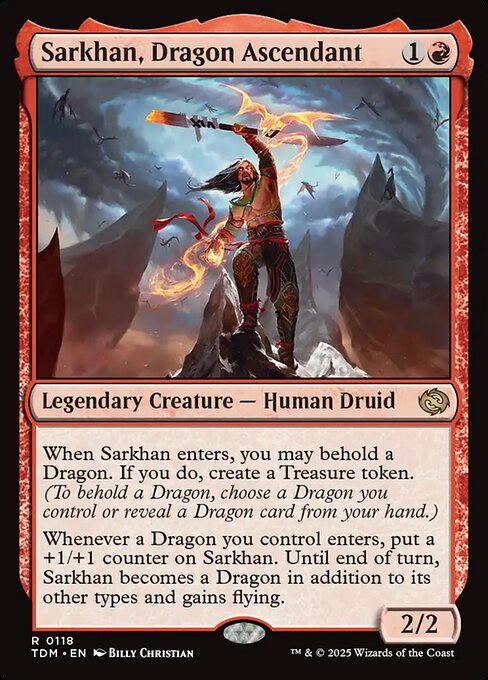 Sarkhan, Dragon Ascendant (TDM) — Nonfoil
