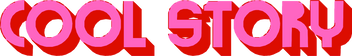Cool Story — extruded pink wordmark (Mark B)