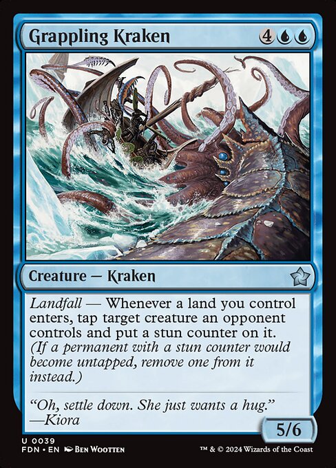 Grappling Kraken (FDN) — Nonfoil