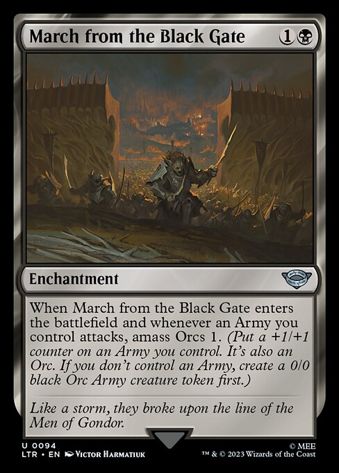 March from the Black Gate (LTR) — Nonfoil