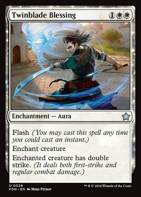 Twinblade Blessing (FDN) — Nonfoil