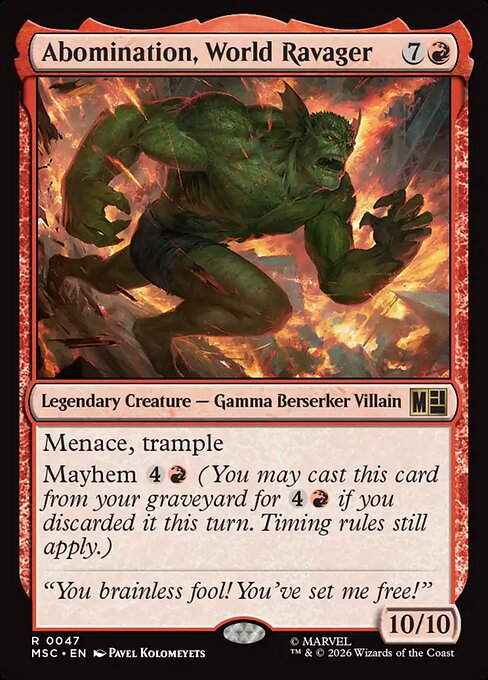 Abomination, World Ravager (MSC) — Nonfoil